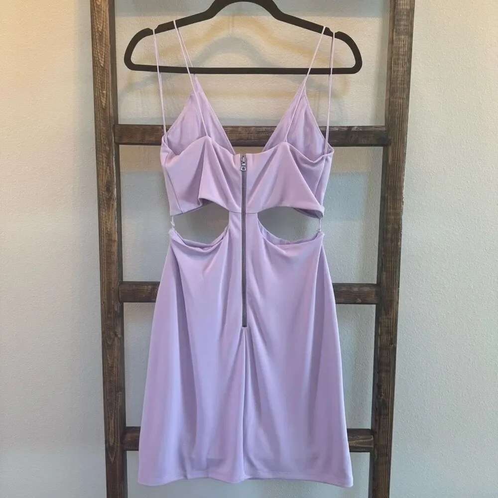 Alice + Olivia Havana Lavender Cutout Mini Dress 10 NWT Resort Spring Break